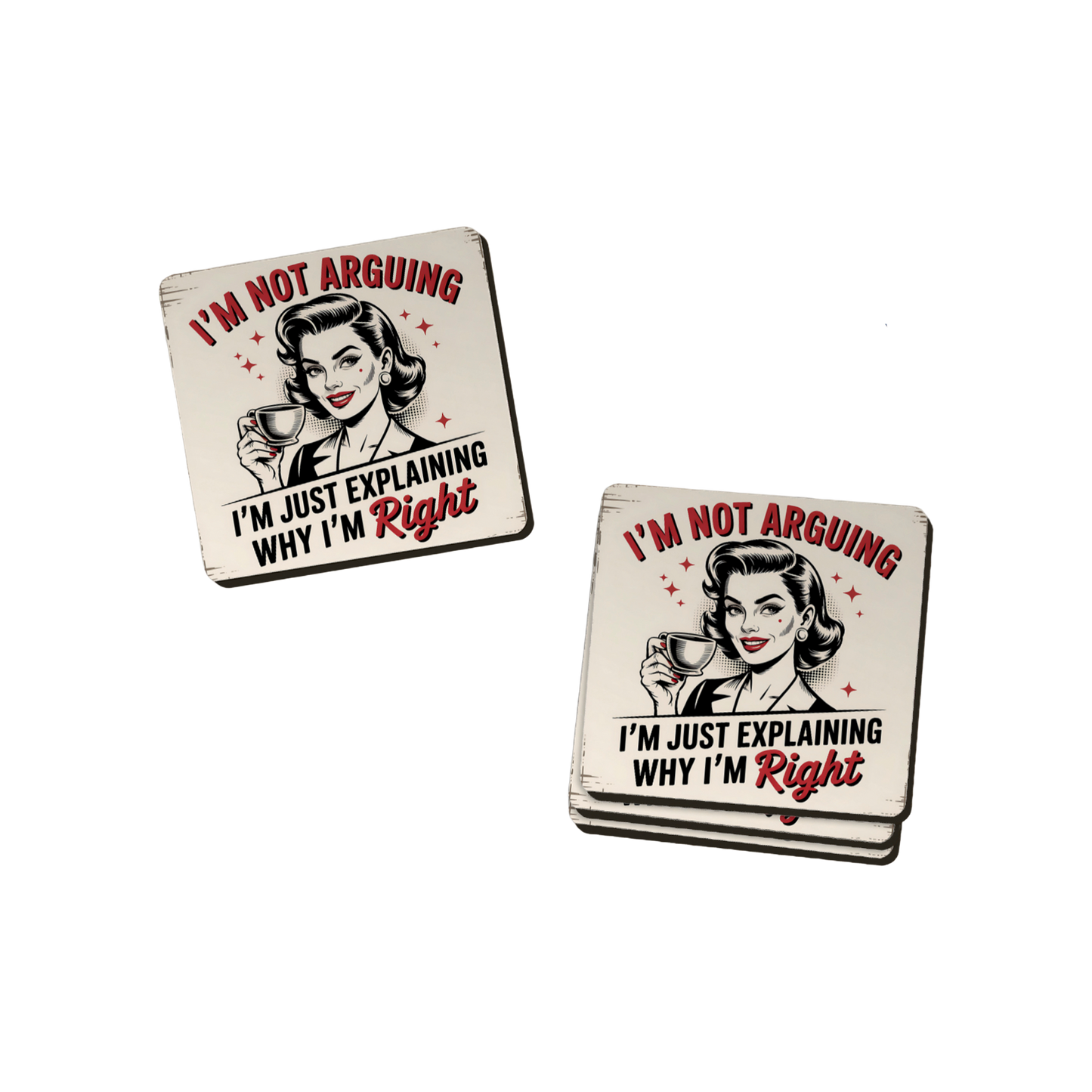 Retro Attitude Coasters  - 12 Designs