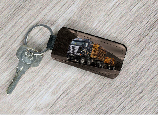 Leather Look Keyring