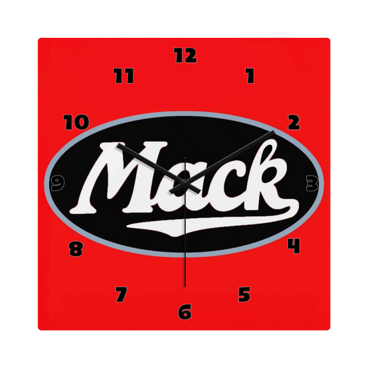 Mack Wall Clock – Bold Red Edition