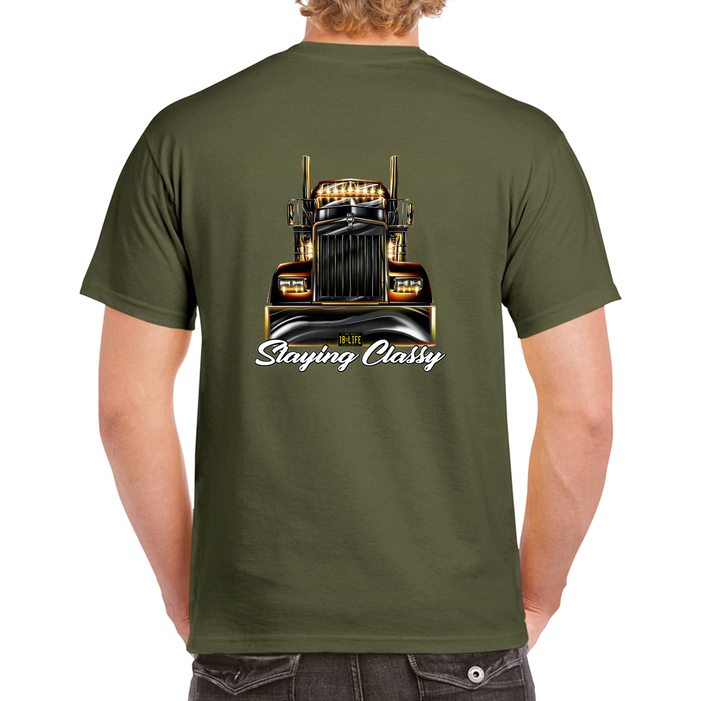 Staying Classy Truckers Tee - Back