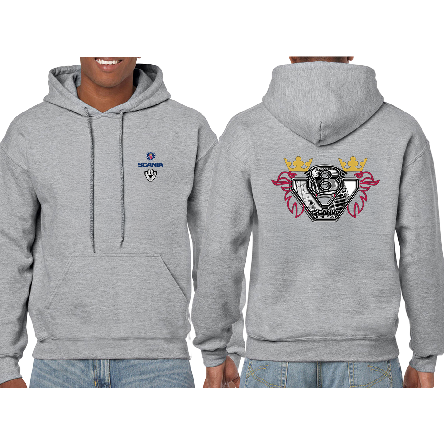 Scania V8 Hoodie - Blue/Yellow Red