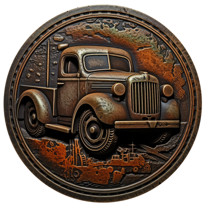 Metal Look Pick Up Truck Coasters  - 9 Designs