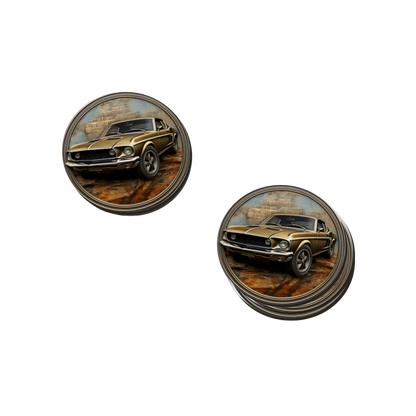 Rust & Metal Look Muscle & Classic Car Coasters  - 9 Designs