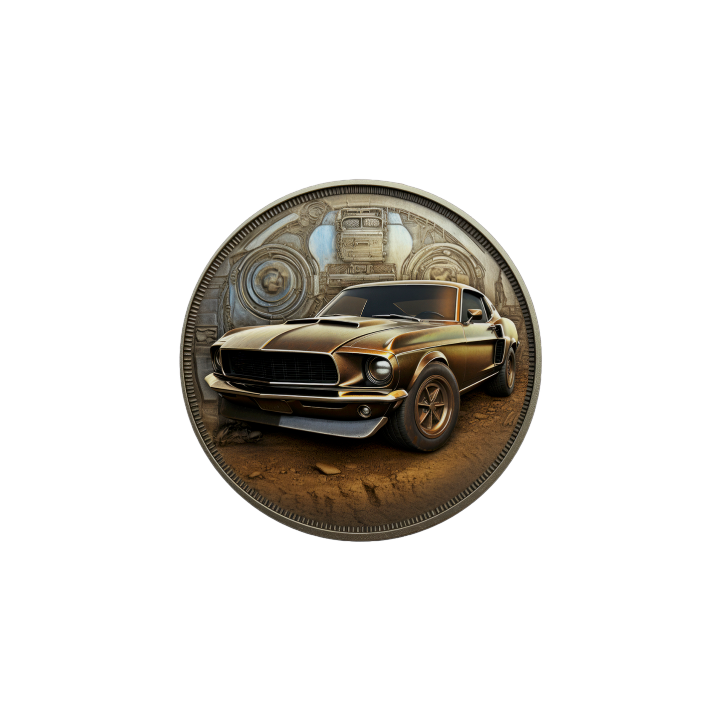Rust & Metal Look Muscle & Classic Car Coasters  - 9 Designs