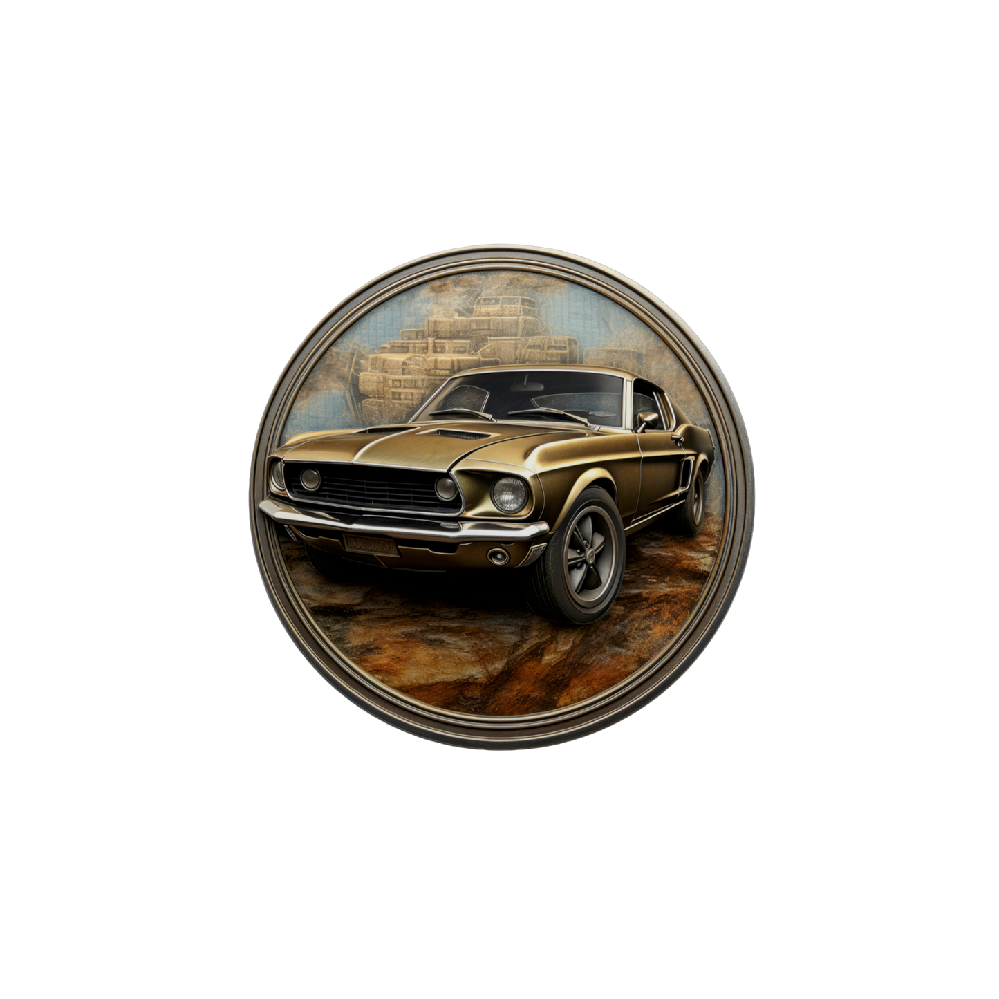 Rust & Metal Look Muscle & Classic Car Coasters  - 9 Designs
