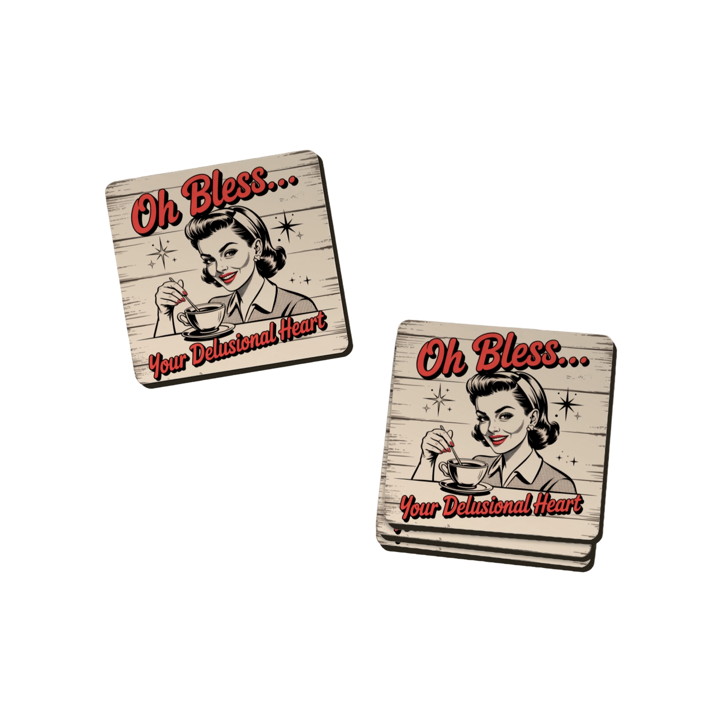Retro Attitude Coasters  - 12 Designs