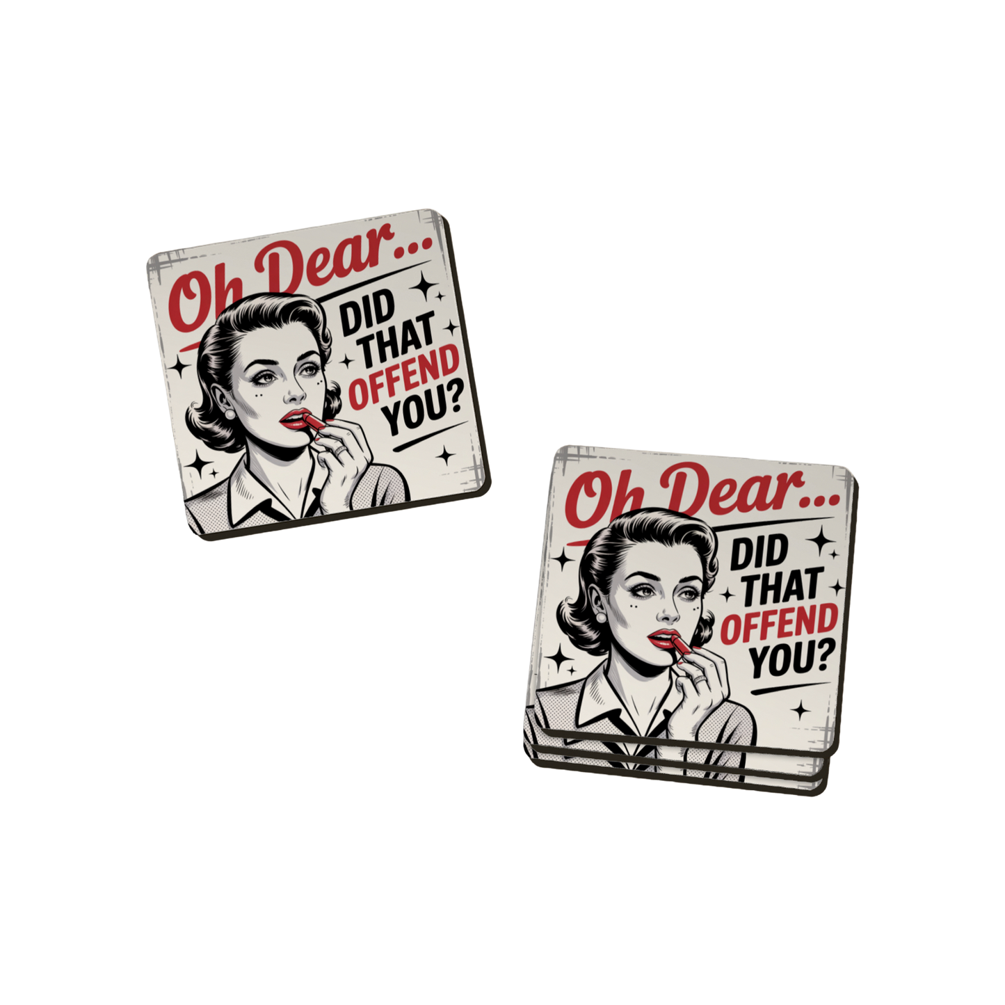 Retro Attitude Coasters  - 12 Designs