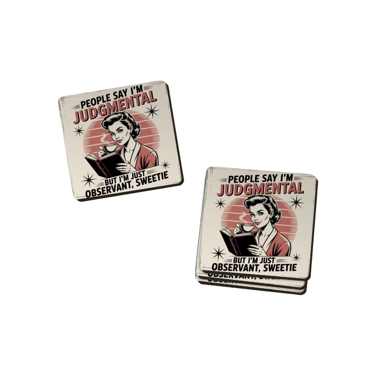 Retro Attitude Coasters  - 12 Designs