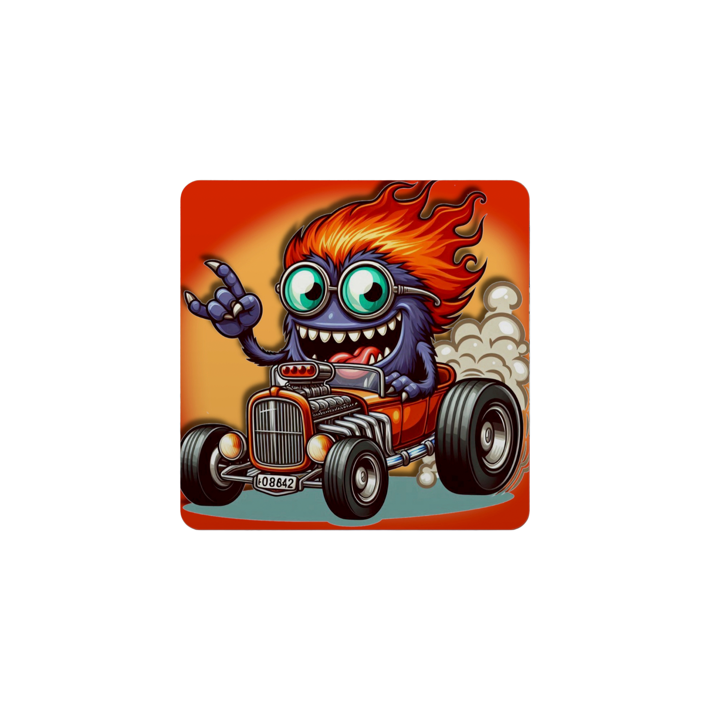 Hot Rod Cartoon Coasters - 6 Designs