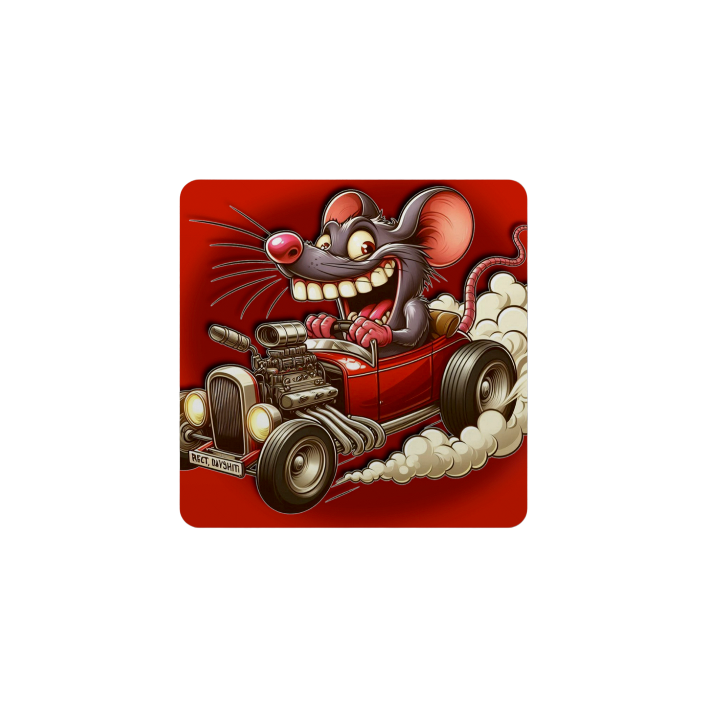 Hot Rod Cartoon Coasters - 6 Designs