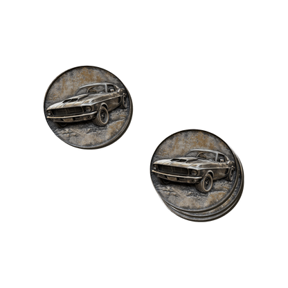 Rust & Metal Look Muscle & Classic Car Coasters  - 9 Designs
