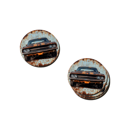Rust & Metal Look Muscle & Classic Car Coasters  - 9 Designs