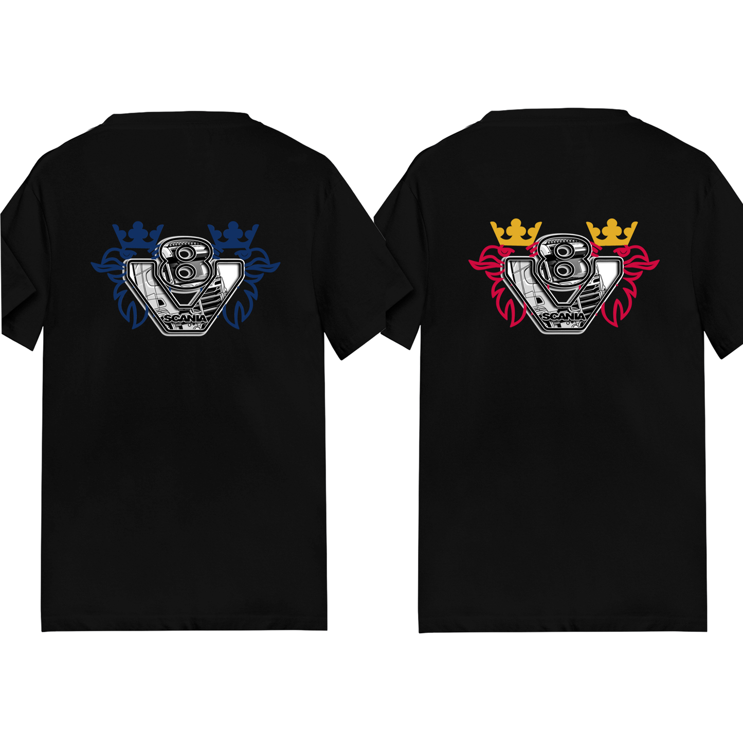 Scania V8 Power Tee - Blue/Yellow Red