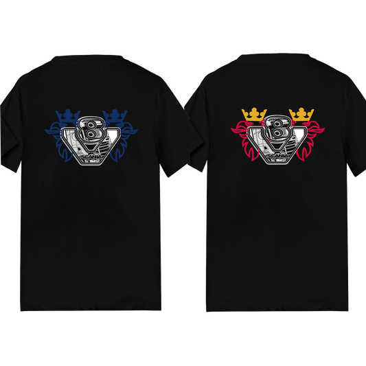 Scania V8 Power Tee - Blue/Yellow Red