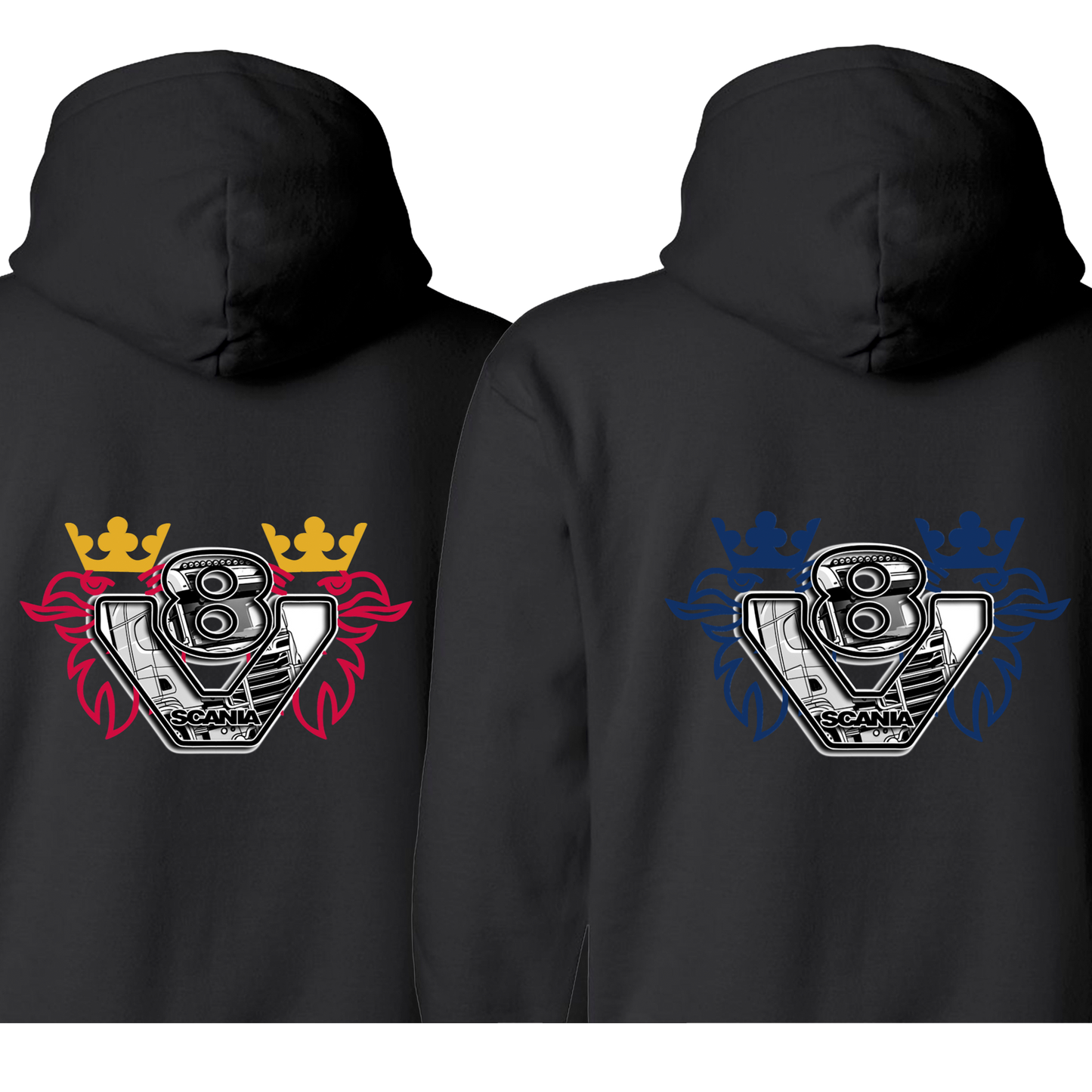 Scania V8 Hoodie - Blue/Yellow Red