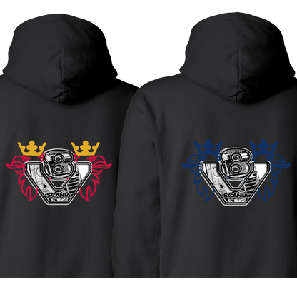 Scania V8 Hoodie - Blue/Yellow Red
