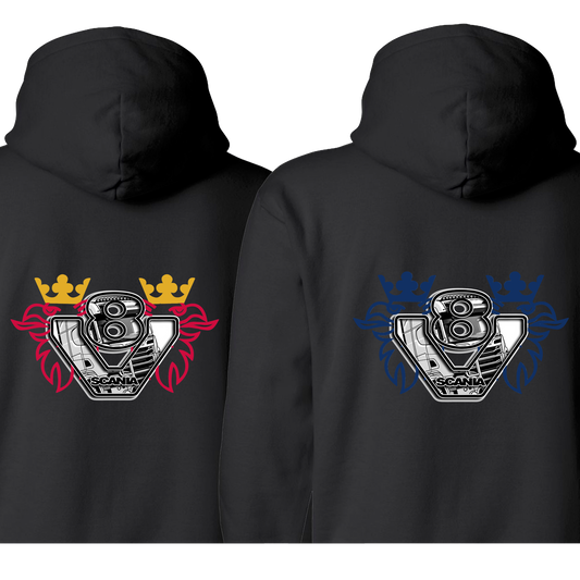 Scania V8 Hoodie - Blue/Yellow Red