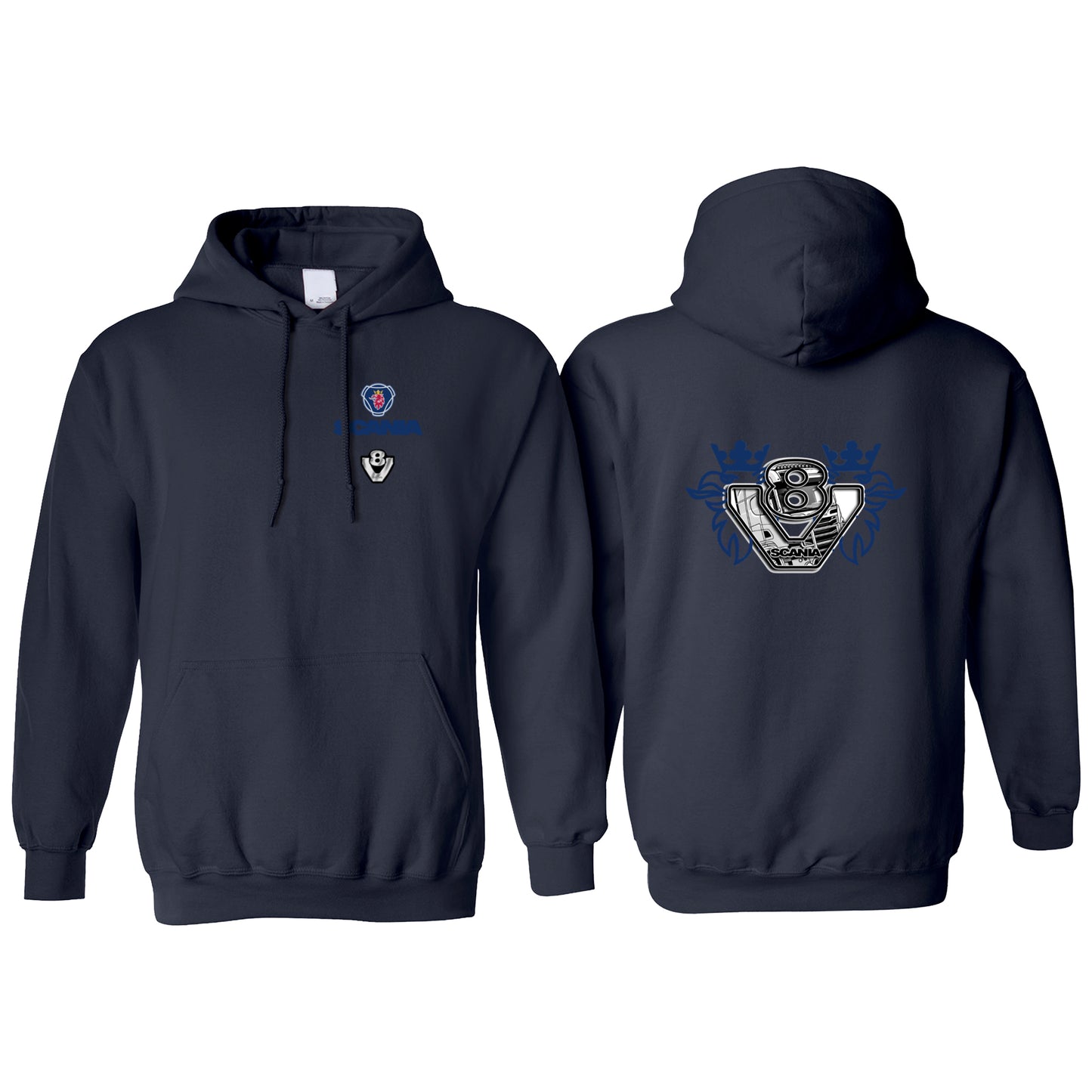Scania V8 Hoodie - Blue/Yellow Red