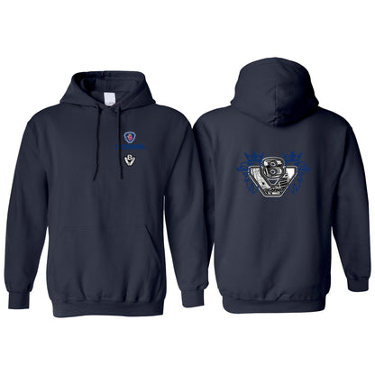 Scania V8 Hoodie - Blue/Yellow Red
