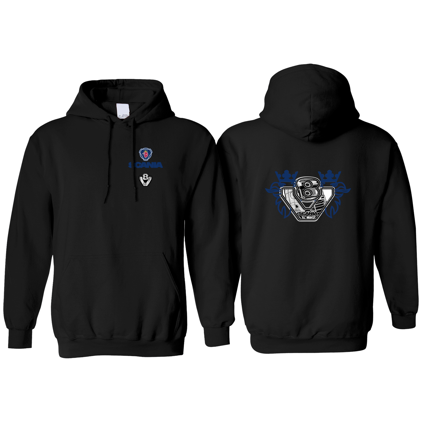 Scania V8 Hoodie - Blue/Yellow Red