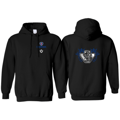 Scania V8 Hoodie - Blue/Yellow Red
