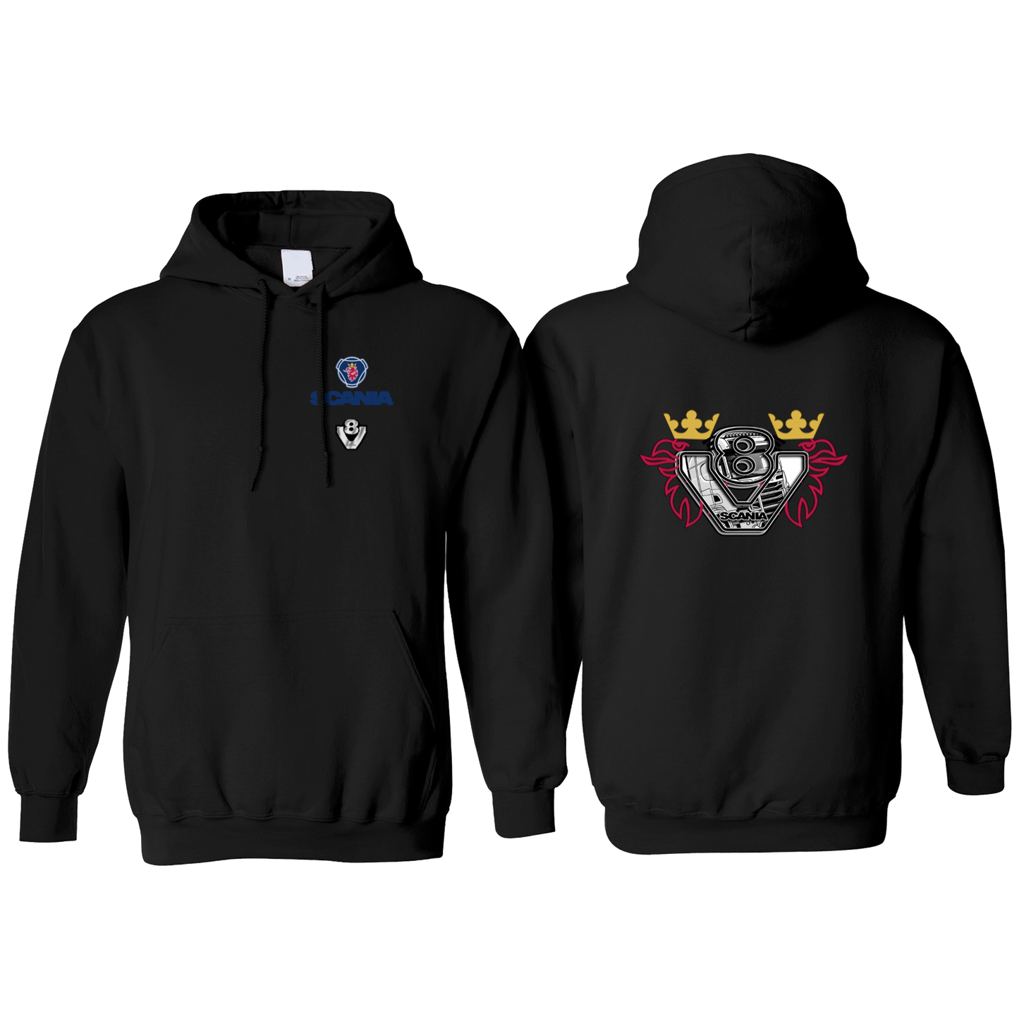 Scania V8 Hoodie - Blue/Yellow Red