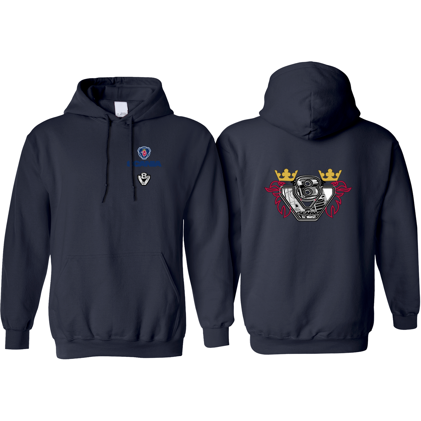 Scania V8 Hoodie - Blue/Yellow Red