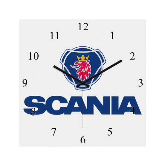 Scania Wall Clock – Square Logo Edition