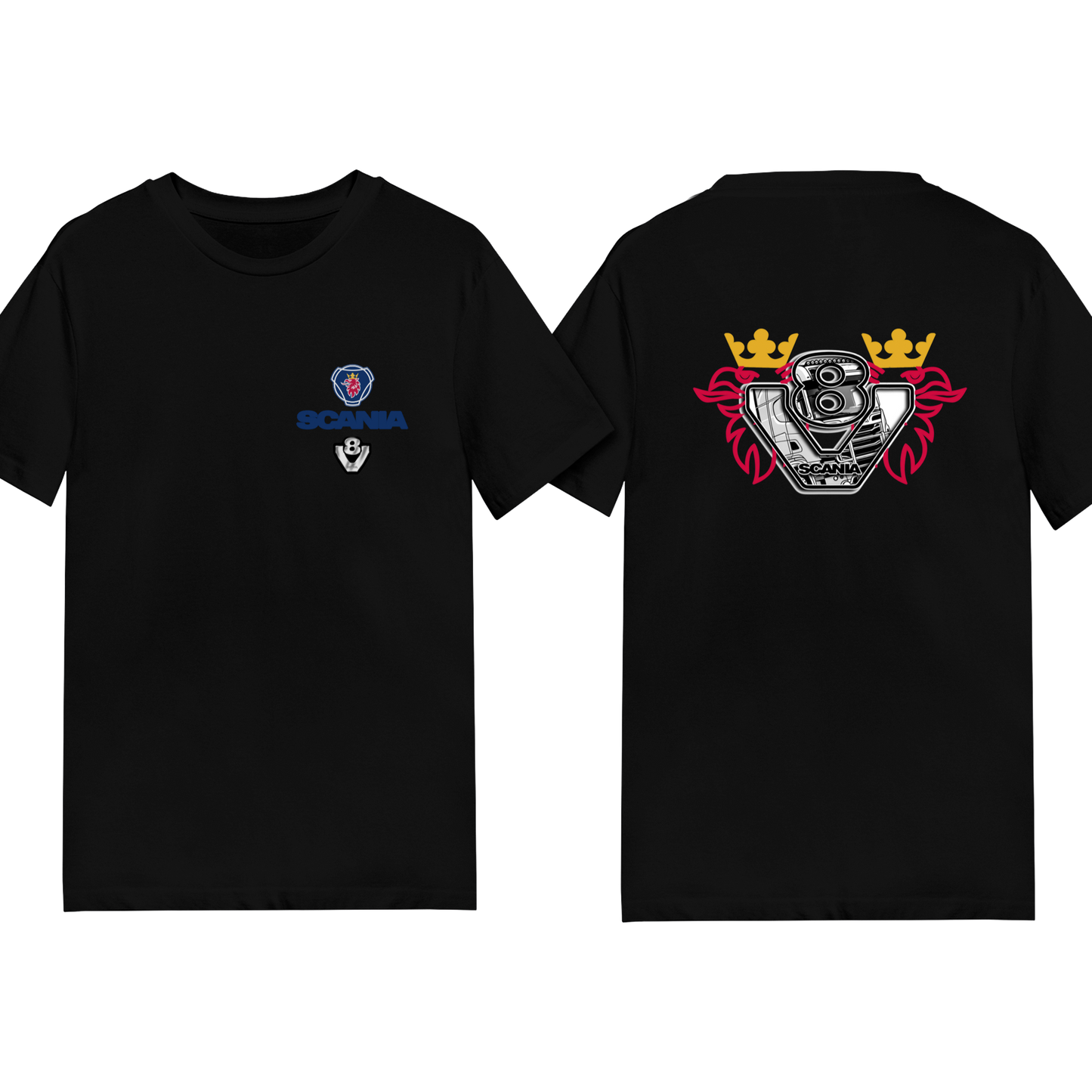 Scania V8 Power Tee - Blue/Yellow Red