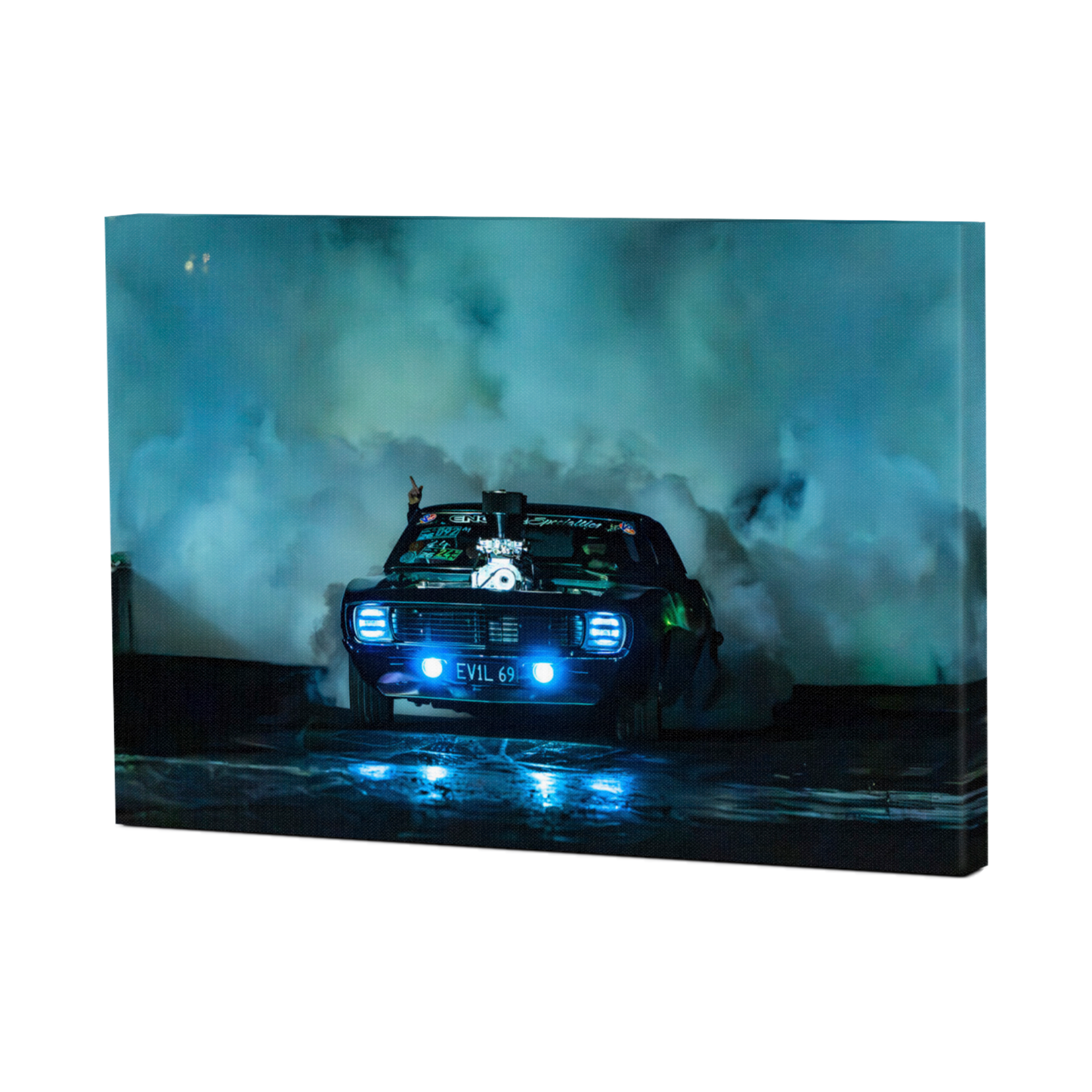 1969 Chevrolet Camaro Burnout Wall Art Print - Canvas, Framed Print or Posters