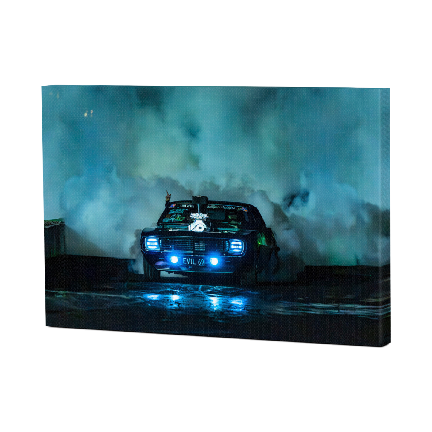 1969 Chevrolet Camaro Burnout Wall Art Print - Canvas, Framed Print or Posters