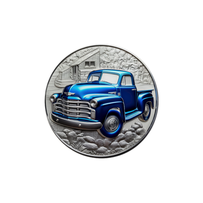 Metal Look Pick Up Truck Coasters  - 9 Designs