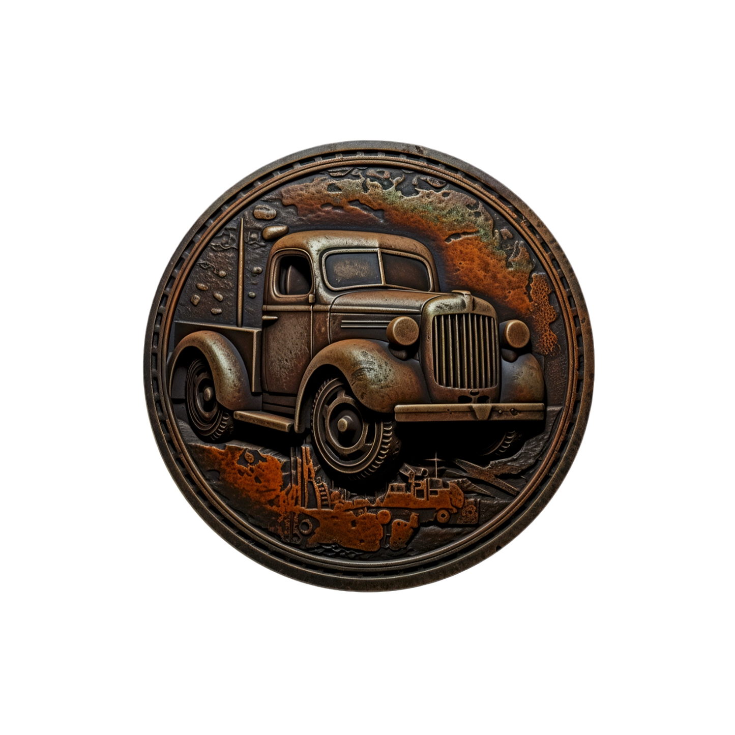 Metal Look Pick Up Truck Coasters  - 9 Designs