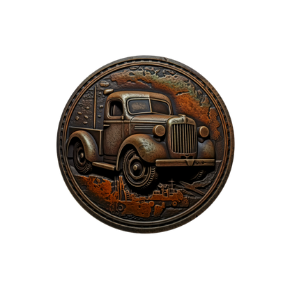 Metal Look Pick Up Truck Coasters  - 9 Designs