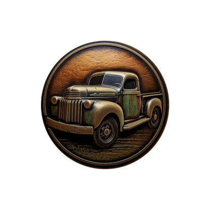 Metal Look Pick Up Truck Coasters  - 9 Designs
