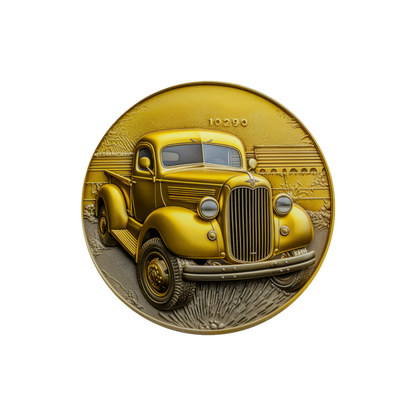 Metal Look Pick Up Truck Coasters  - 9 Designs