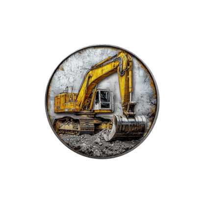 Metal Look Construction Coasters - 9 Designs