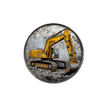 Metal Look Construction Coasters - 9 Designs