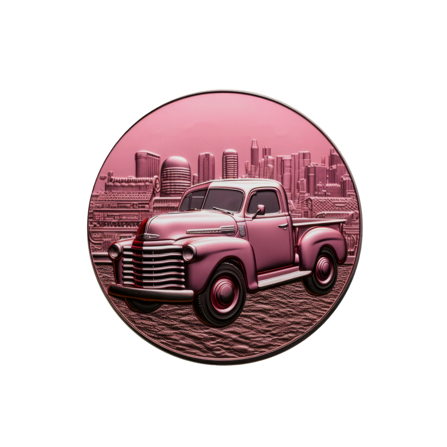 Metal Look Pick Up Truck Coasters  - 9 Designs