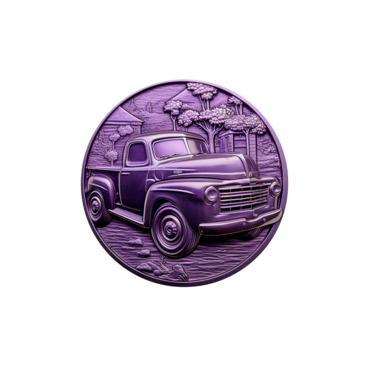 Metal Look Pick Up Truck Coasters  - 9 Designs