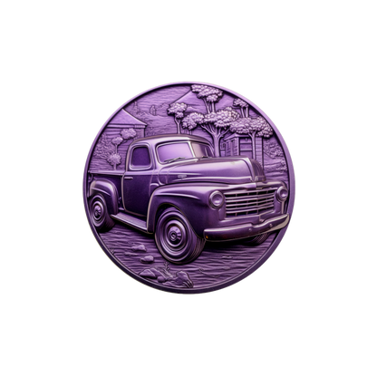 Metal Look Pick Up Truck Coasters  - 9 Designs