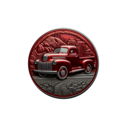 Metal Look Pick Up Truck Coasters  - 9 Designs