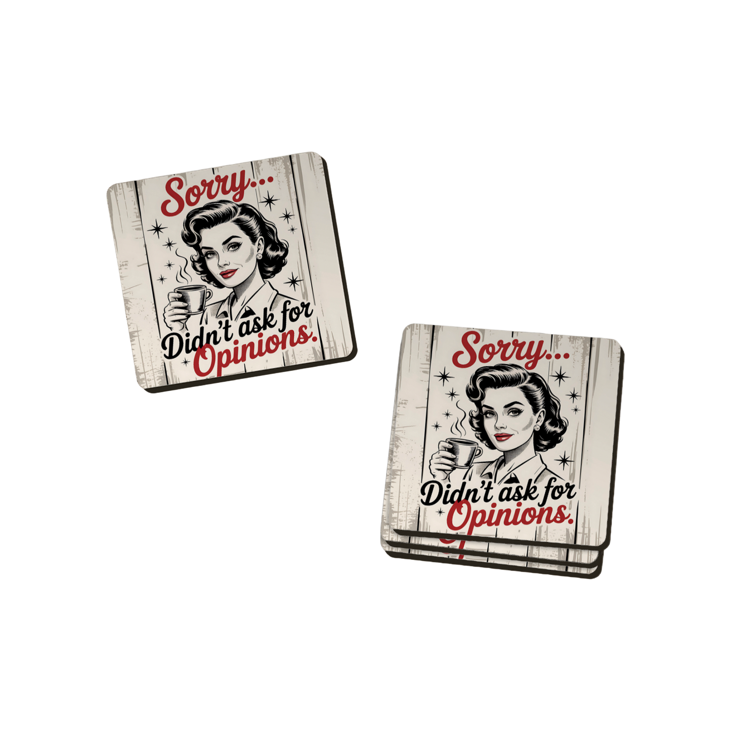 Retro Attitude Coasters  - 12 Designs