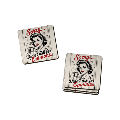 Retro Attitude Coasters  - 12 Designs