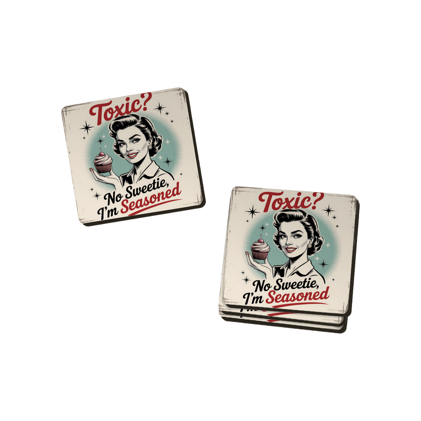 Retro Attitude Coasters  - 12 Designs