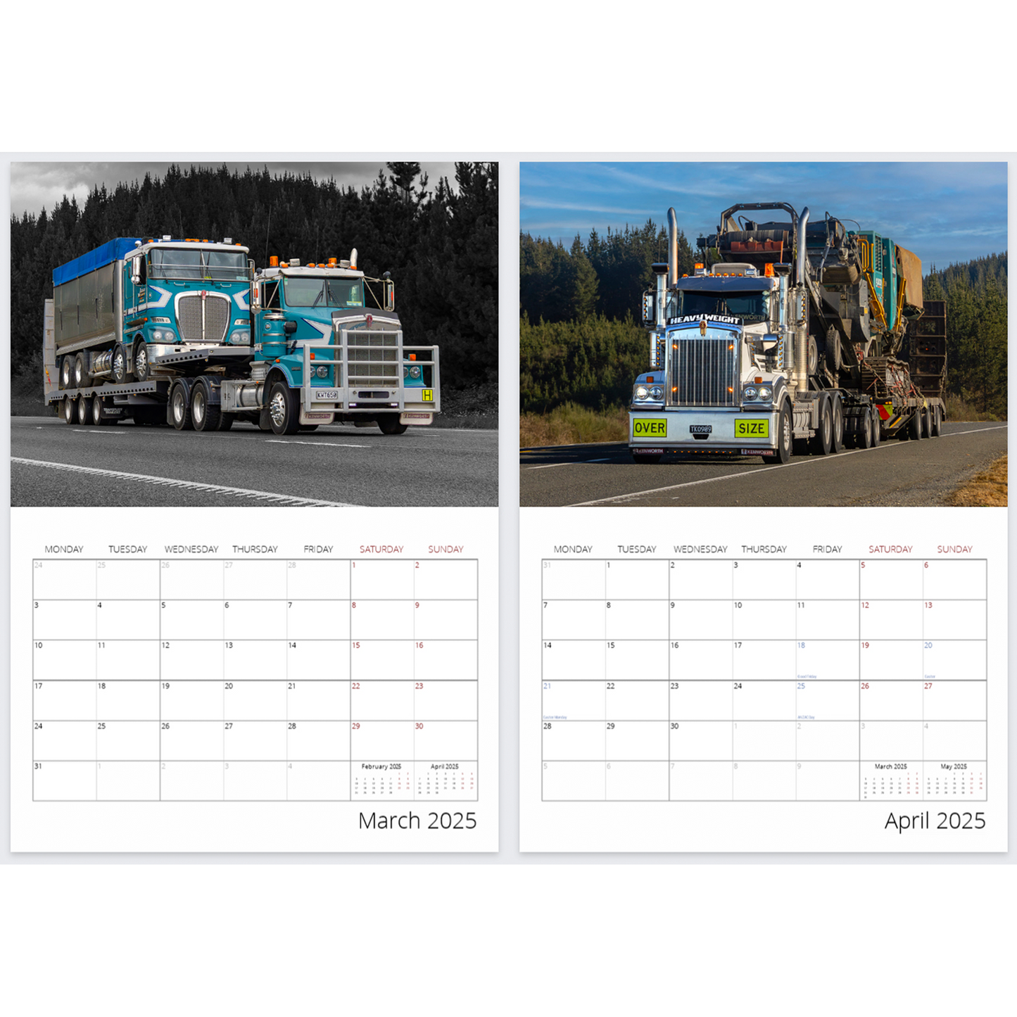 2025 Transporters of New Zealand Calendar