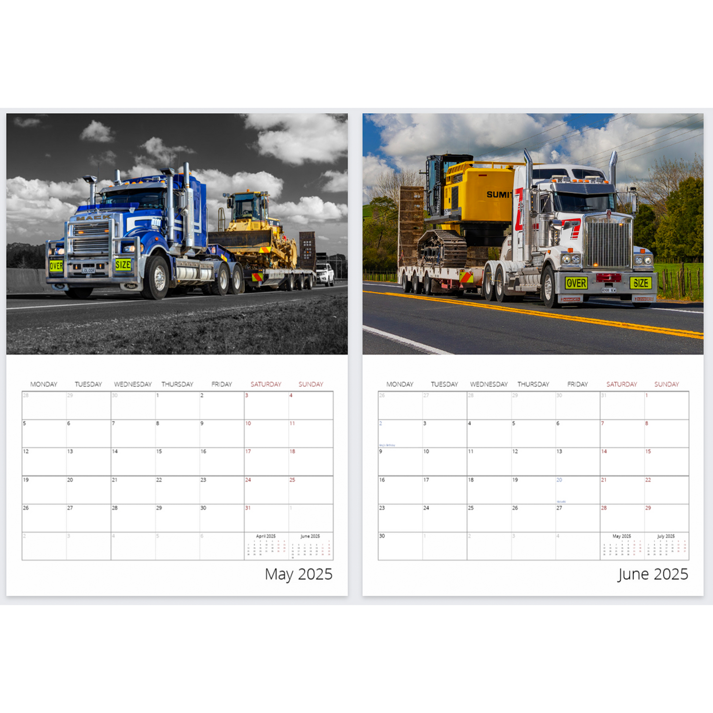 2025 Transporters of New Zealand Calendar