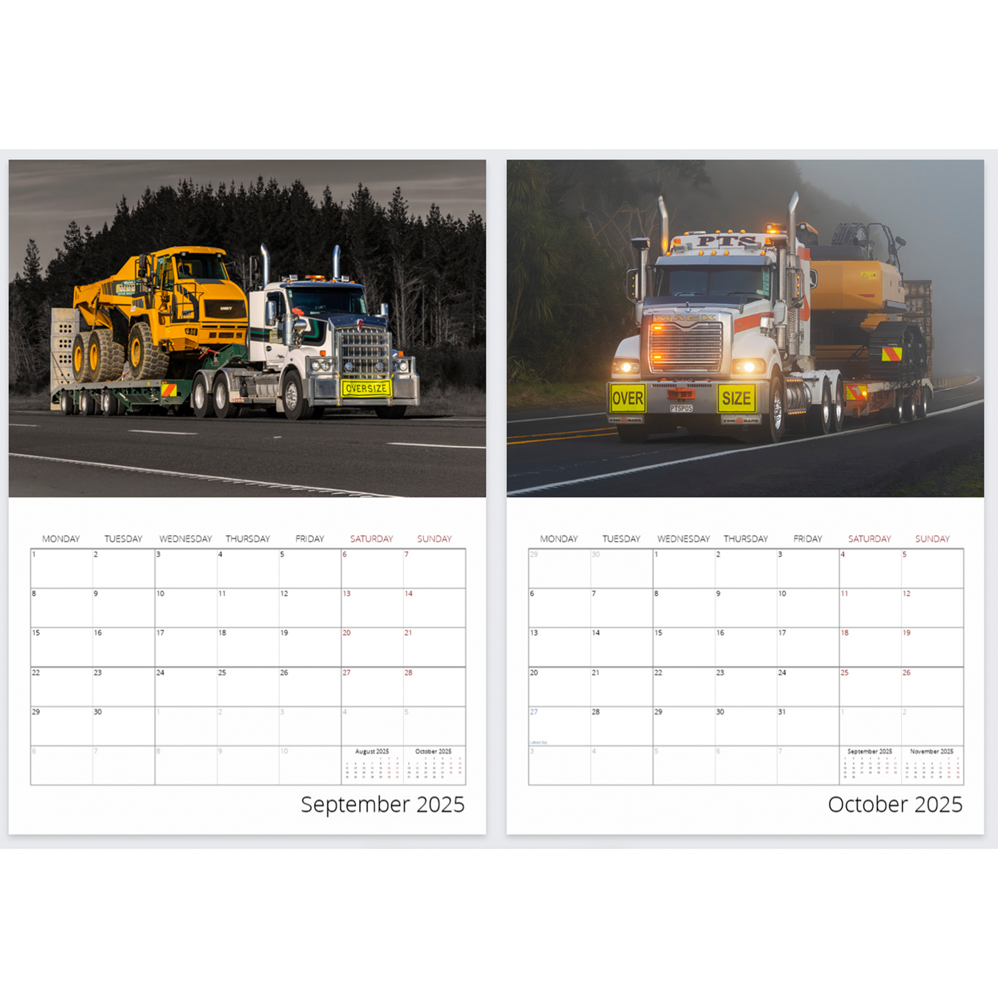 2025 Transporters of New Zealand Calendar