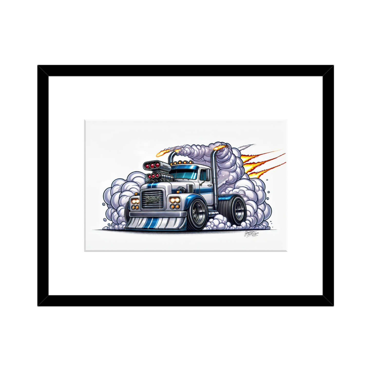 1953 Sterling R Burnout Print Framed Image 60x90cm - 2 Size Options